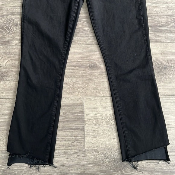 MOTHER The Insider Crop Step Fray Not Guilty Size 28 Bootcut Black Grunge 90s - Picture 7 of 12